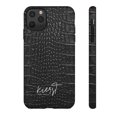 Black Alligator Print iPhone Case