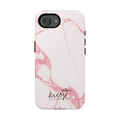 Pink + White Marble iPhone Case