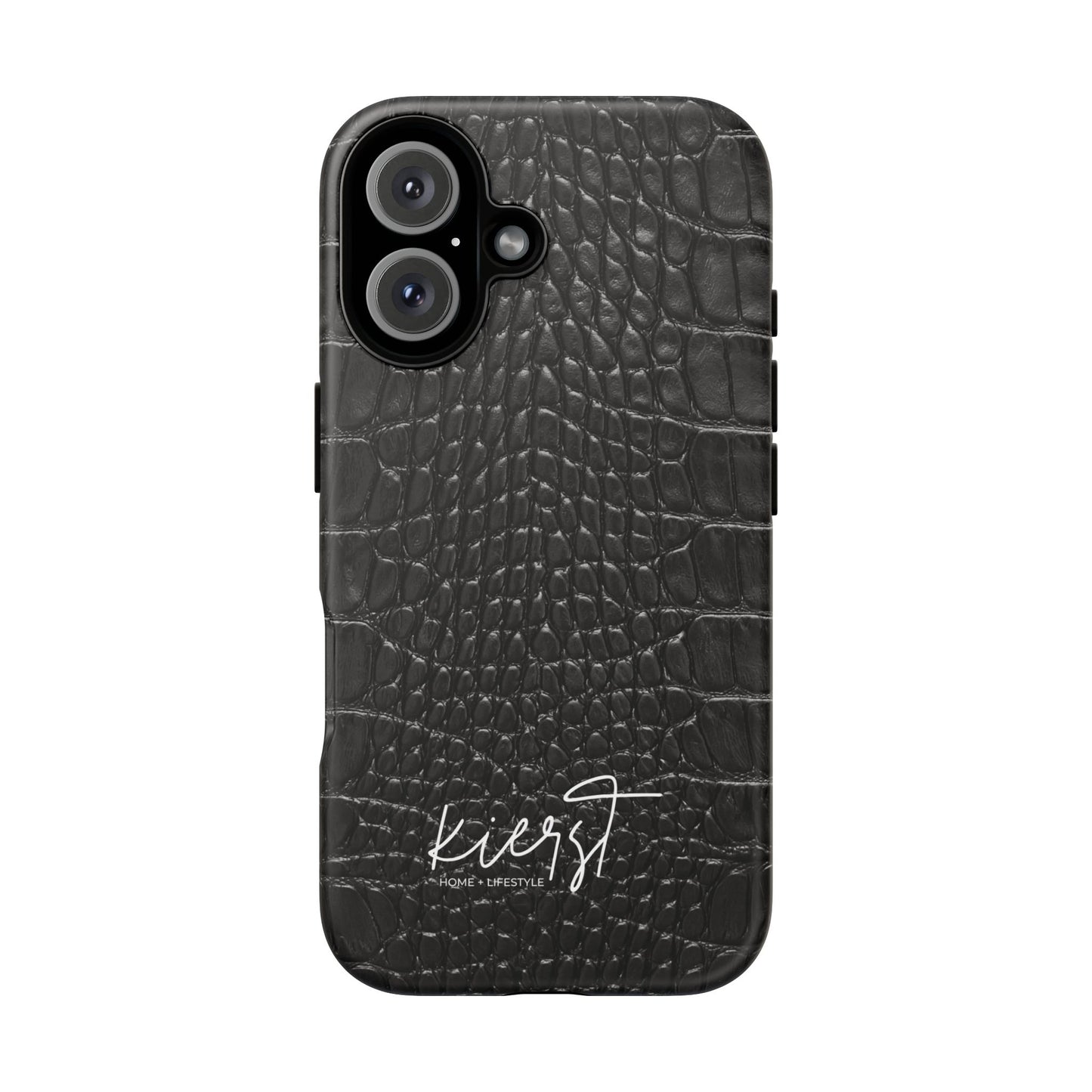 Black Alligator Print iPhone Case
