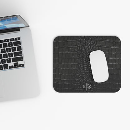 Black Crocodile Print Mouse Pad