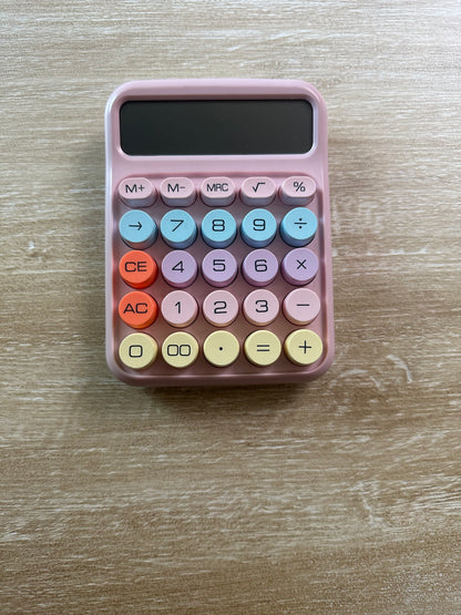 Small + Medium Colorful Desk Calculator