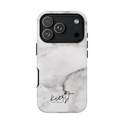 Lived-In White and Grey Marble iPhone Case