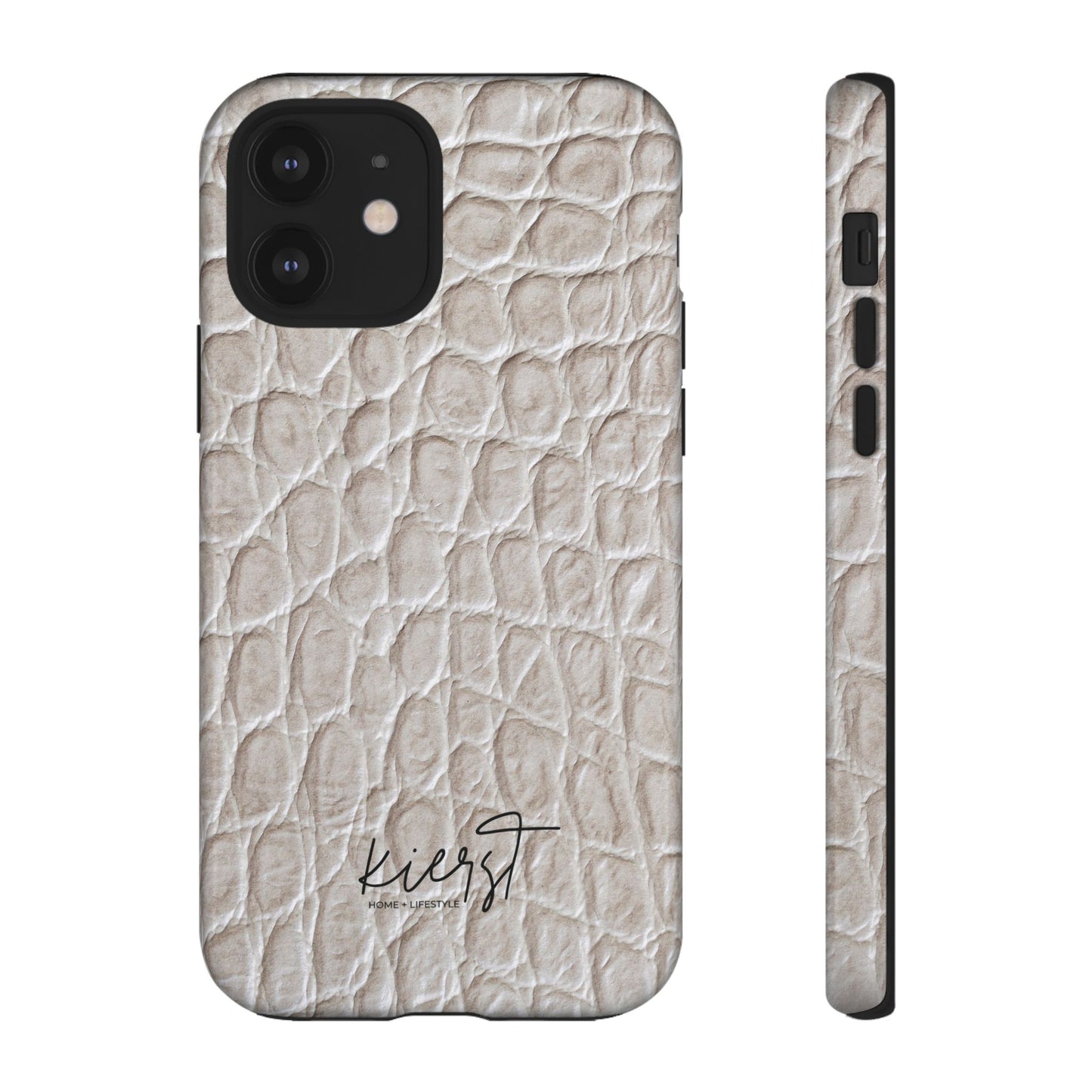 Cream Reptile Print iPhone Case