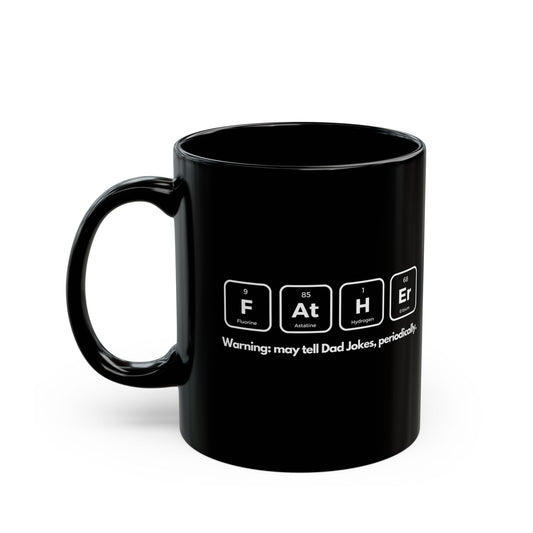 Periodic Dad Jokes Mug – Black Edition