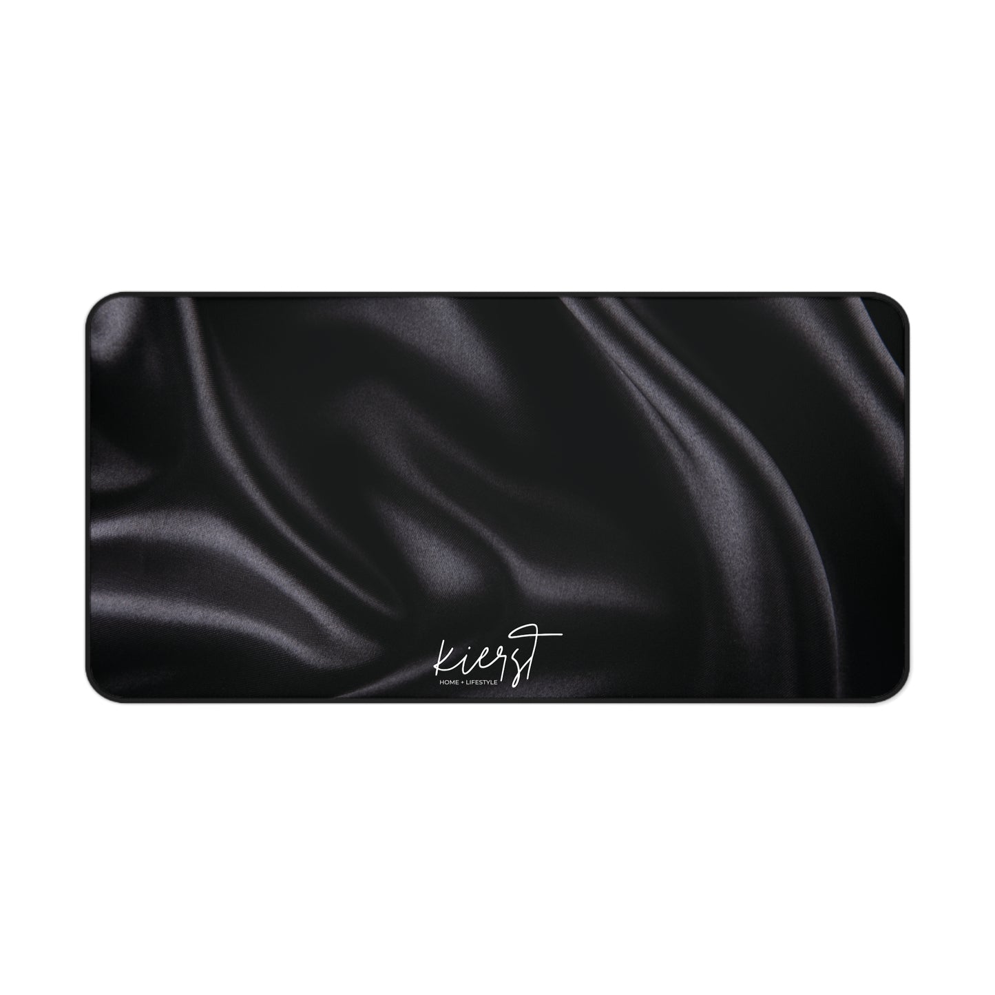 Black Silk Print Desk Mat