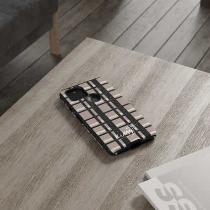 Elevated Neutrals Plaid Google Pixel Case | Taupe, Cream, & Black—Refined, Not Routine