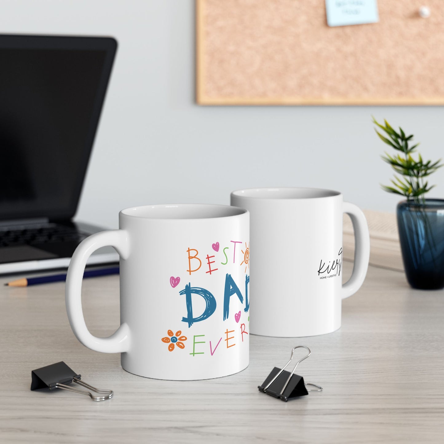 Best Dad Ever Mug – Doodle Style Gift from Kids