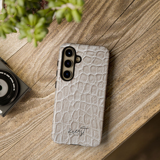 Cream Reptile Print Samsung Galaxy Phone Case