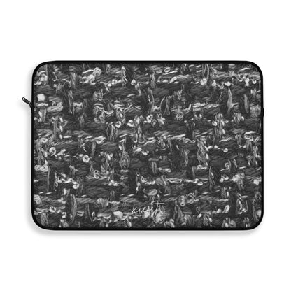 Grey Tweed Print Laptop Sleeve