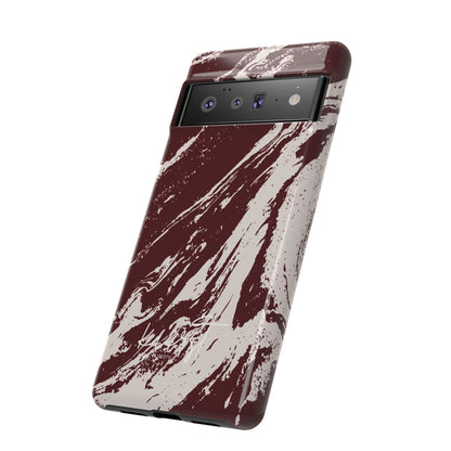 Cream Marble on Signature Velvet Noir Google Pixel Phone Case
