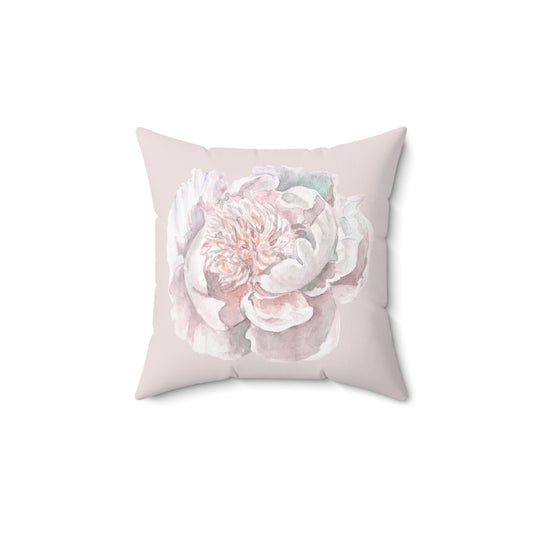 Peony Watercolor Pillow – Blush on Blush Design