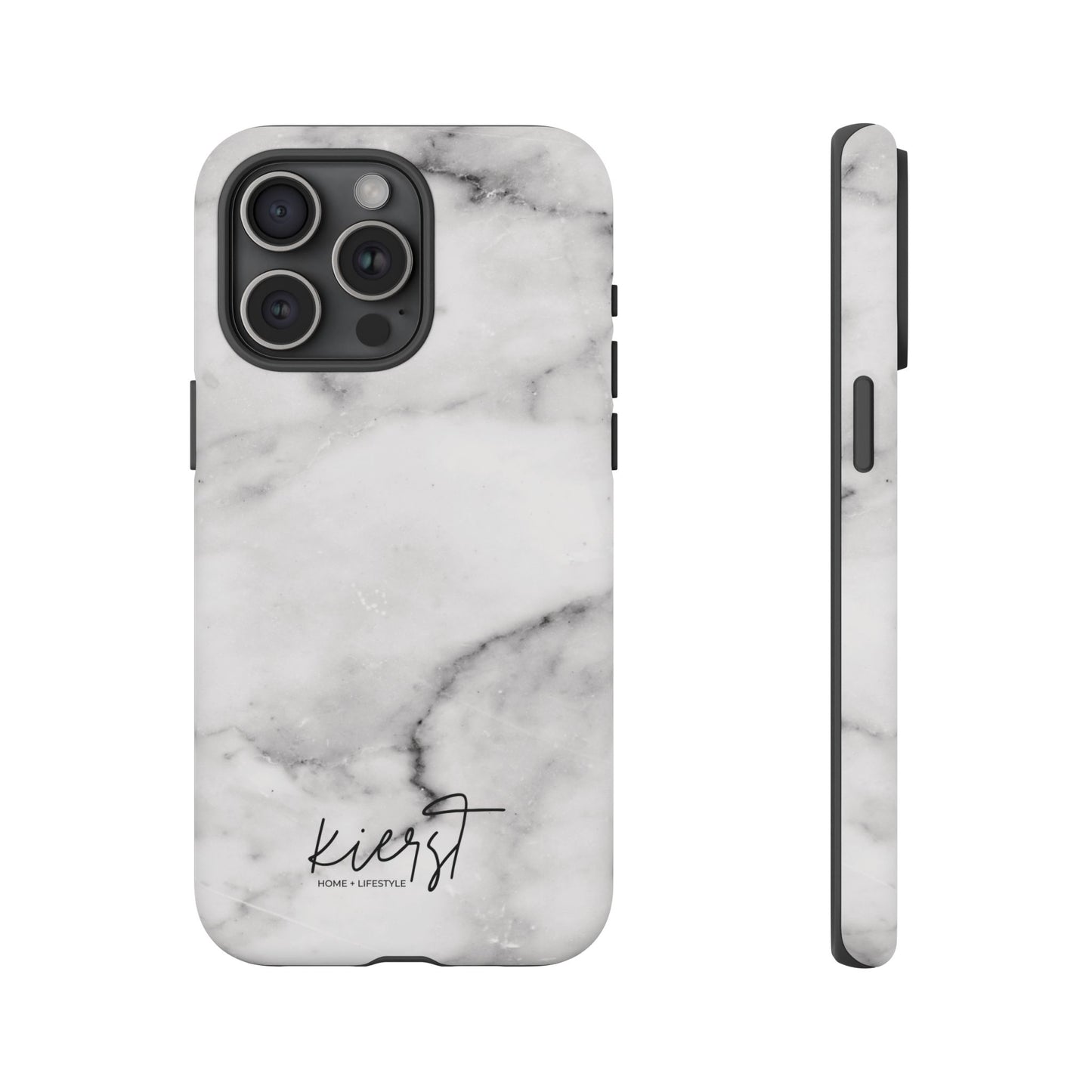 Lived-In White and Grey Marble iPhone Case