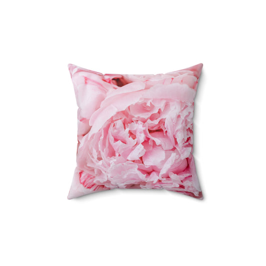 Pink Peony Pillow – Soft Bloom Print