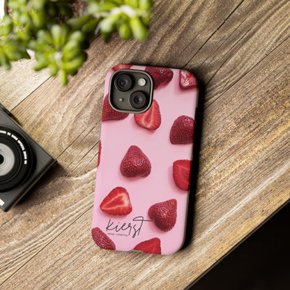 Strawberries iPhone Case | A Sweet Statement Rooted in Soft Luxury