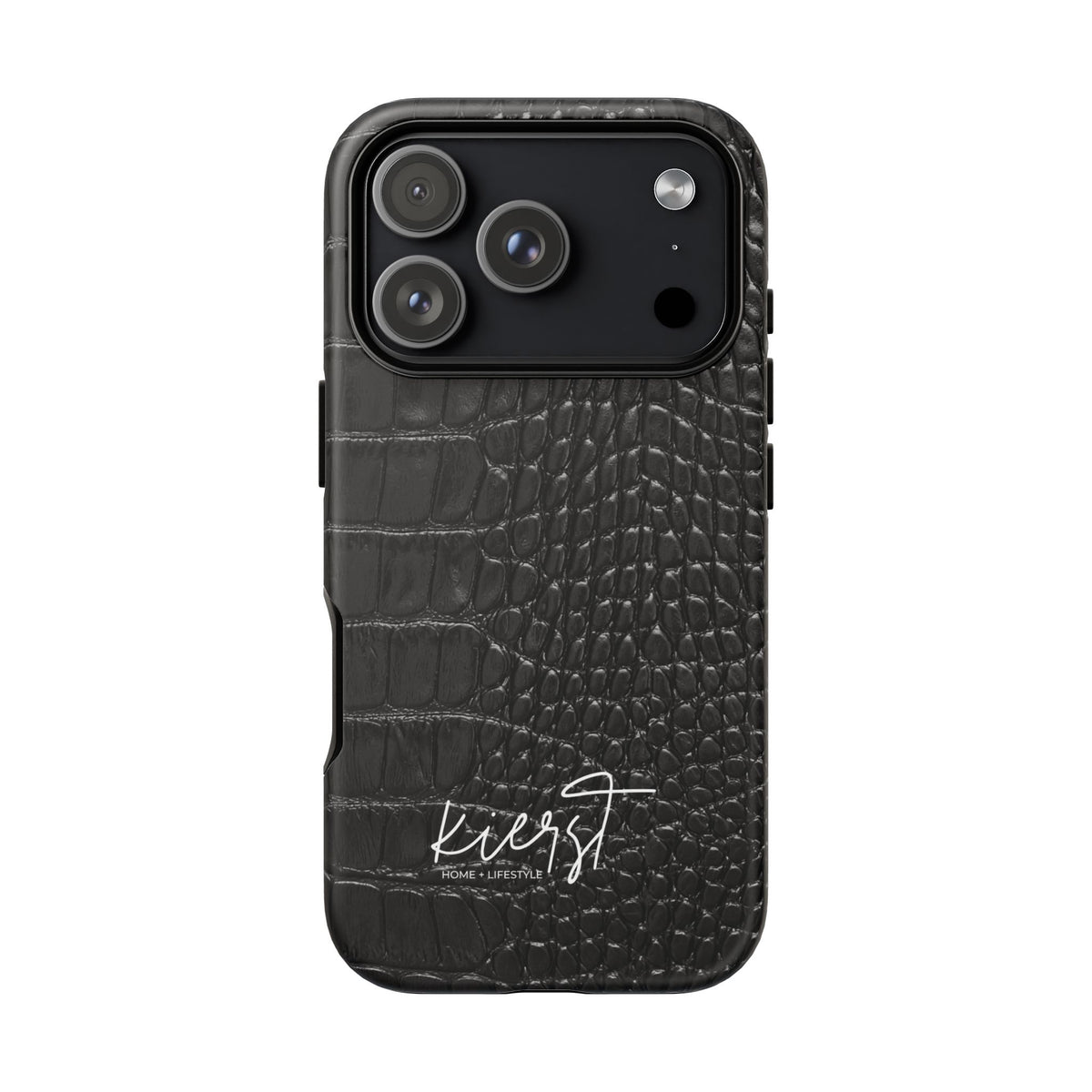 Black Crocodile Print iPhone Case