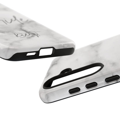 Bride Lived-In White and Grey Marble Samsung Galaxy Phone Case