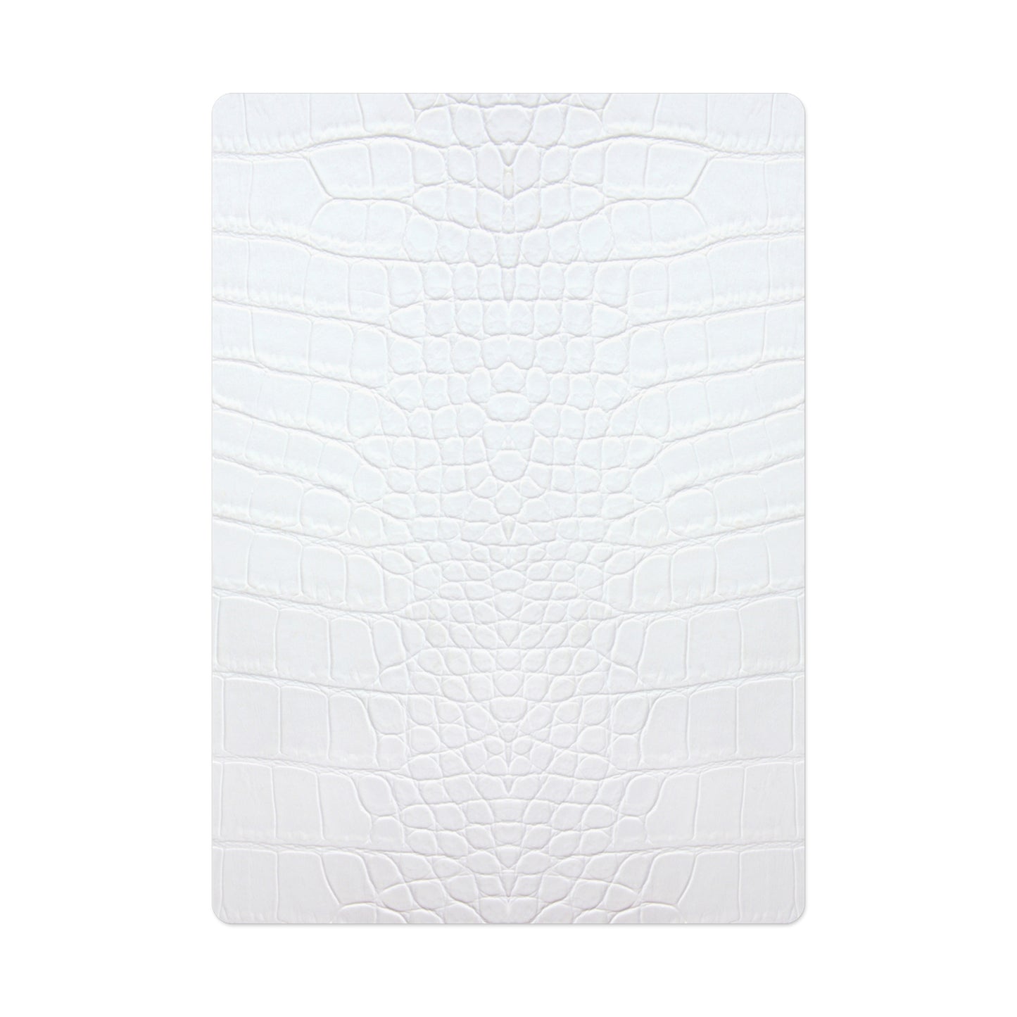 White Printed Alligator Poker Cards