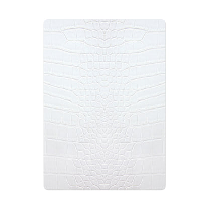 White Printed Alligator Poker Cards