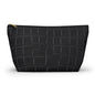 Black Crocodile Accessory Pouch w T-bottom