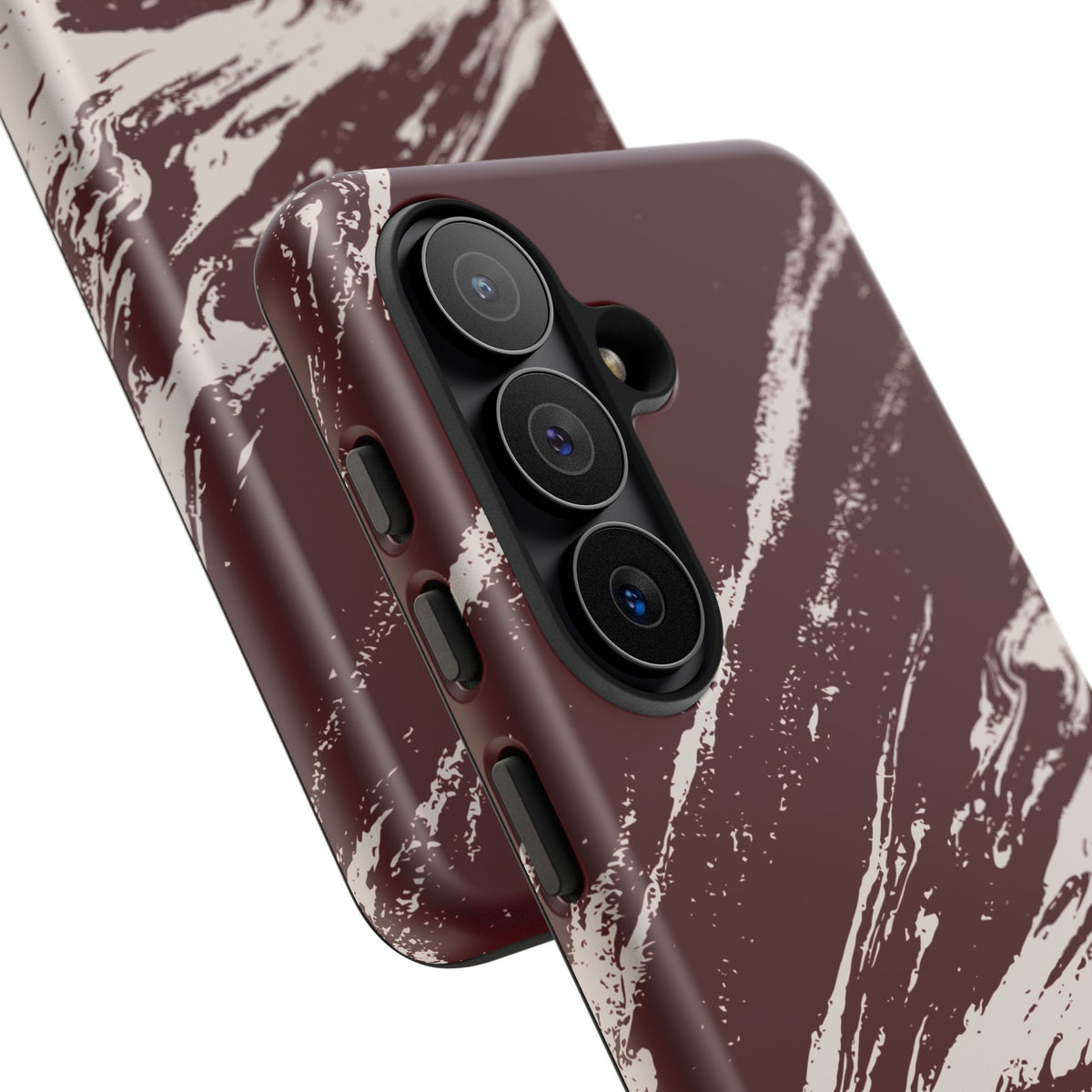 Cream Marble on Signature Velvet Noir Samsung Galaxy Phone Case