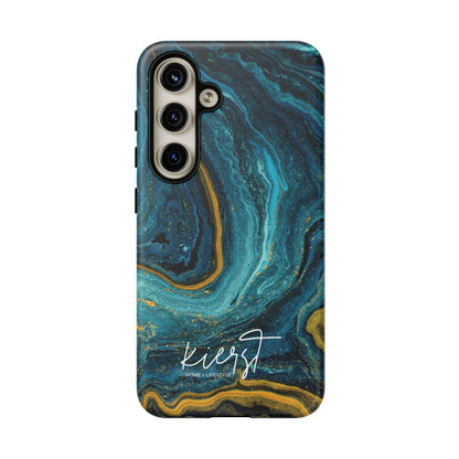 Gold & Teal Marble Samsung Galaxy Case | Swirled Depth Meets Everyday Edge
