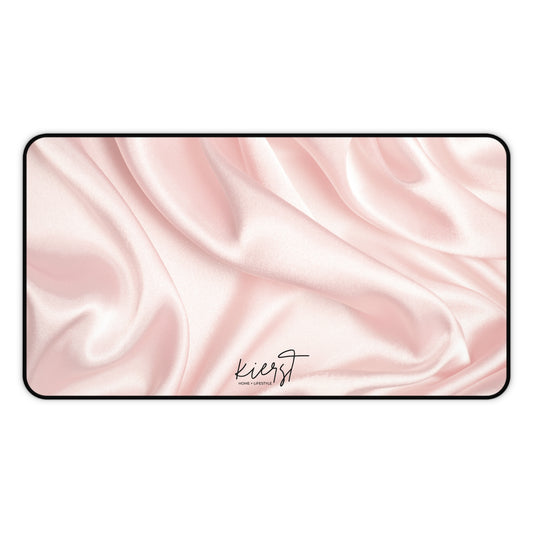 Pink Silk Print Desk Mat