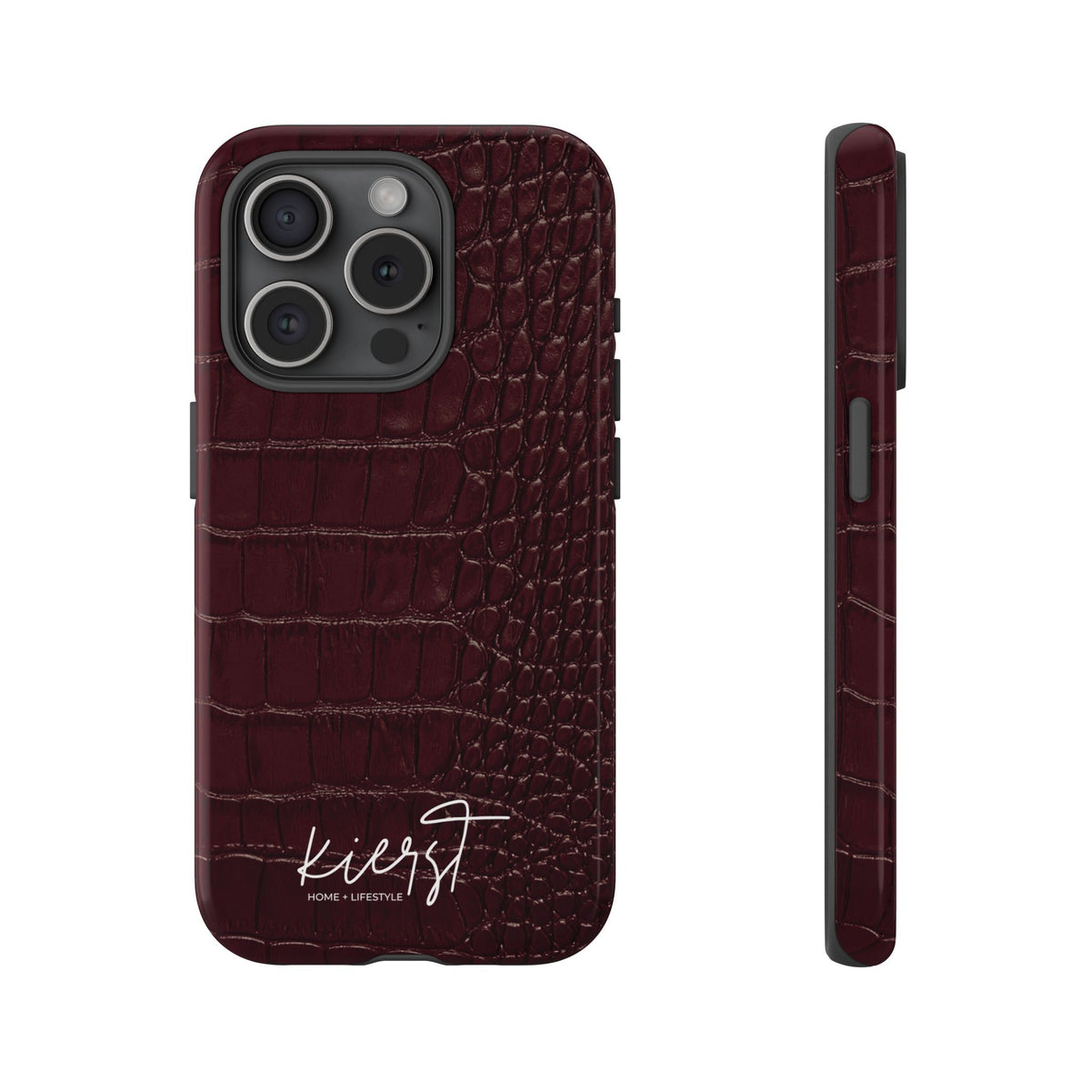 Signature Velvet Noir Crocodile Print iPhone Case