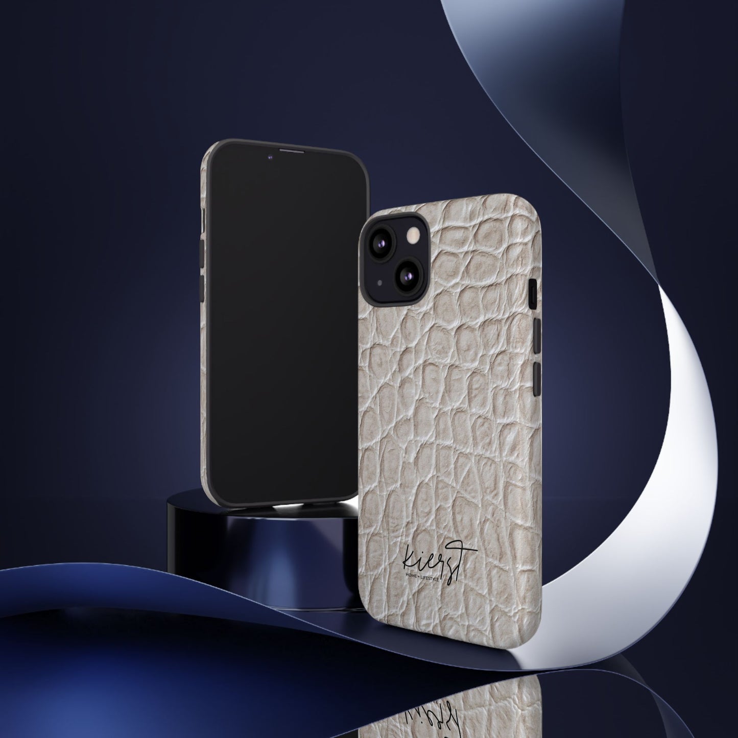 Cream Reptile Print iPhone Case