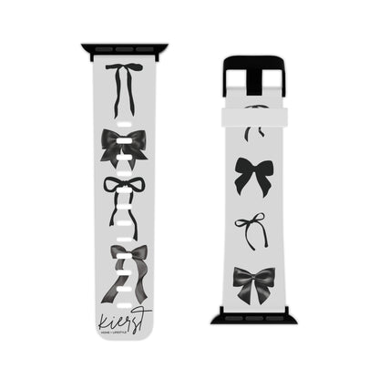Black Bow Apple Watch Band – Classic Bows, Clean Contrast