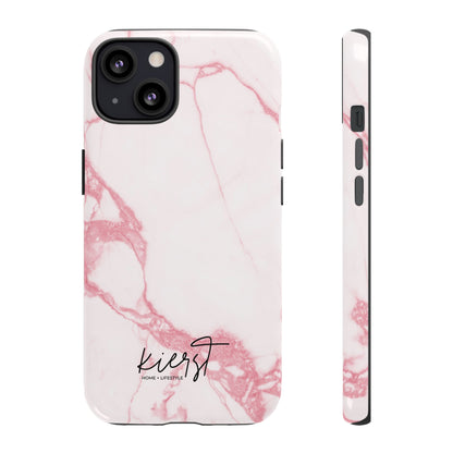 Pink & White Marble iPhone Case | Classic Elegance, Feminine Twist