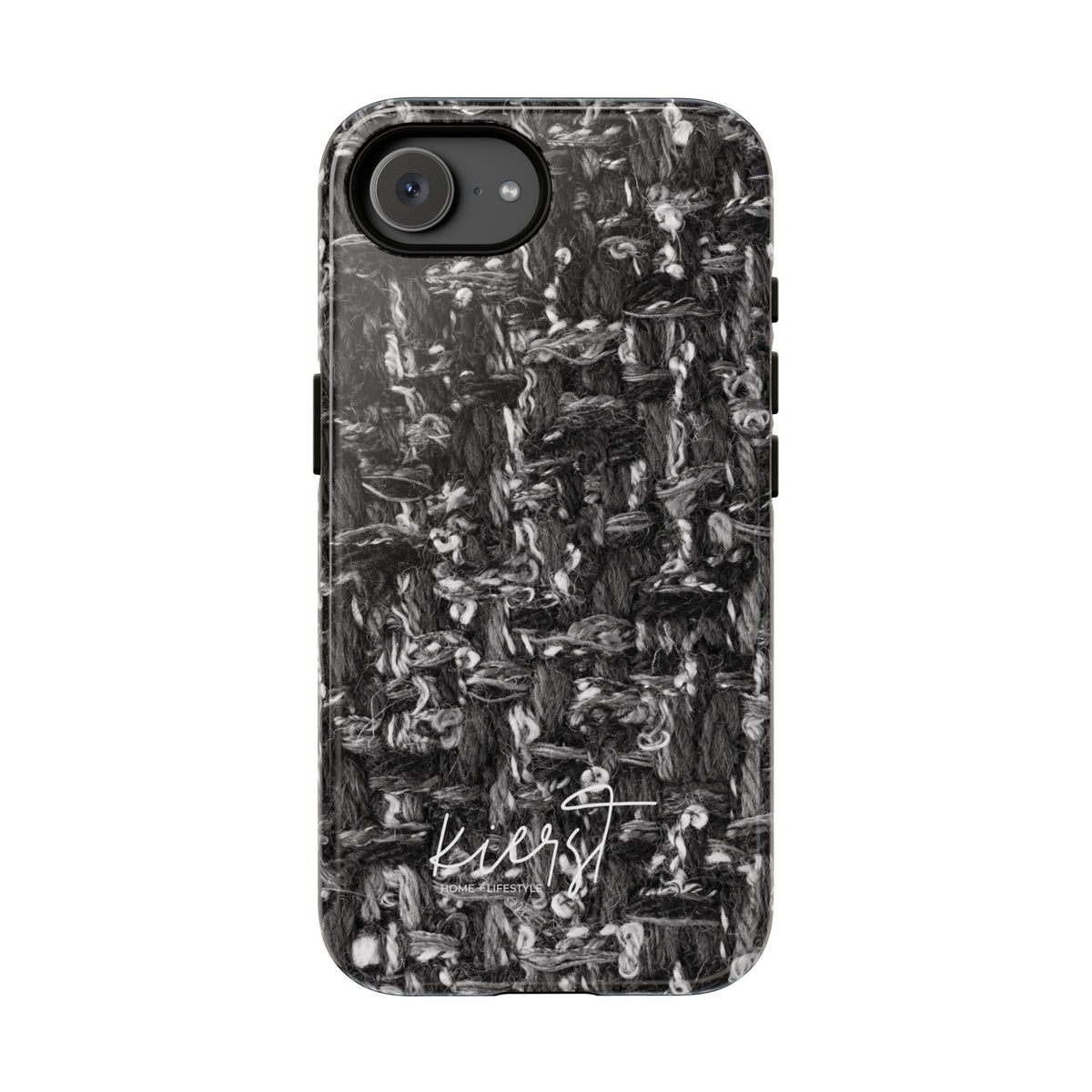 Grey Tweed Print iPhone Case