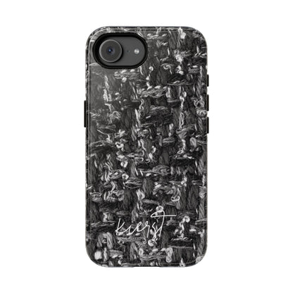 Grey Tweed Print iPhone Case