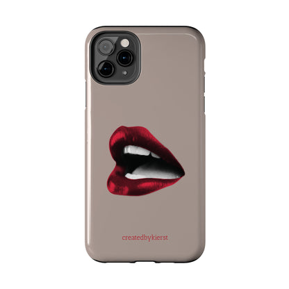 Vintage Newspaper Red Lips iPhone Case