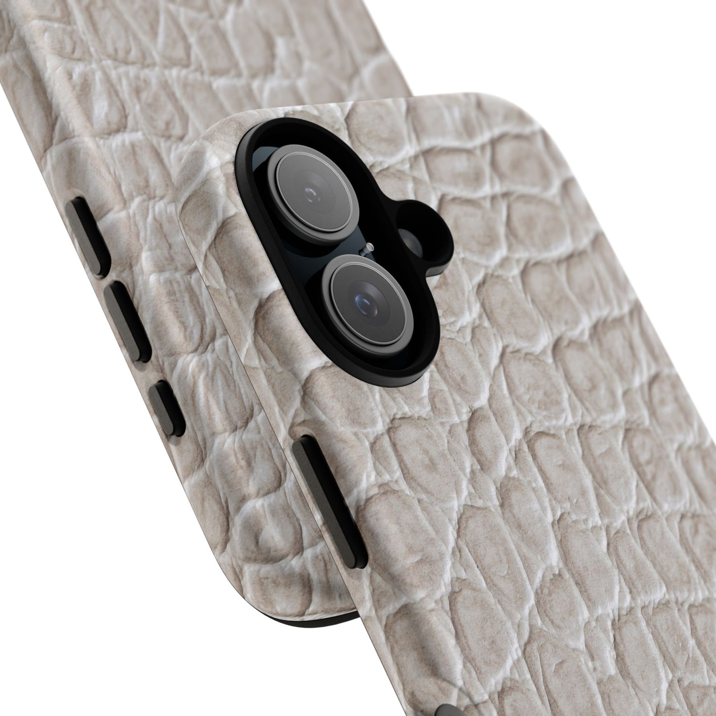 Cream Reptile Print iPhone Case