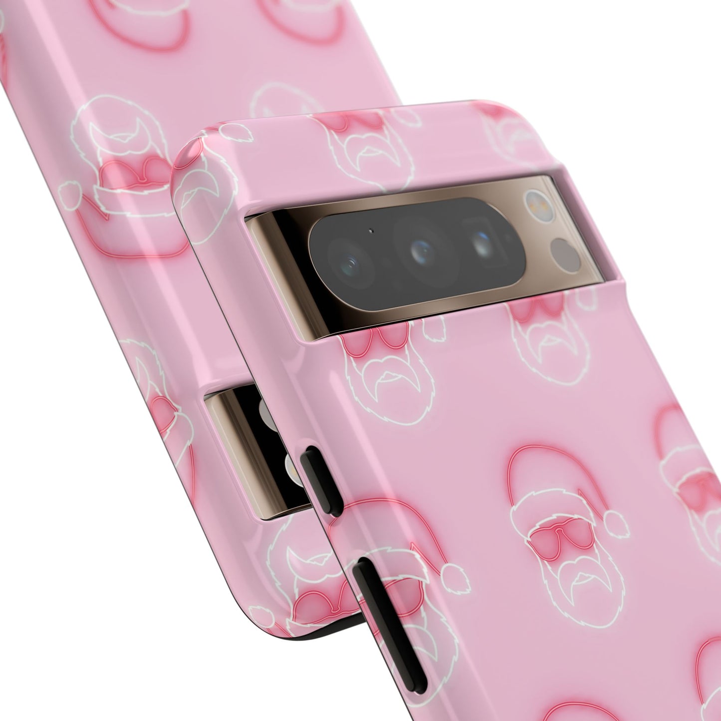 Holiday 25 Neon Sign Santa on Pink Google Pixel Phone Case