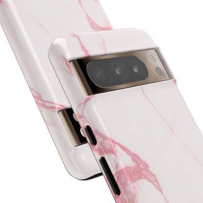 Pink & White Marble Google Pixel Case | Soft Polish, Everyday Protection