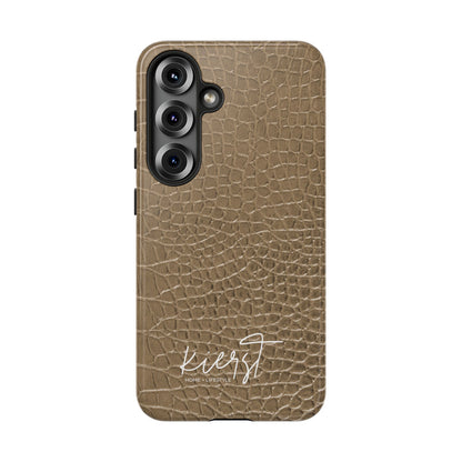 Tan Alligator Print Samsung Galaxy Phone Case