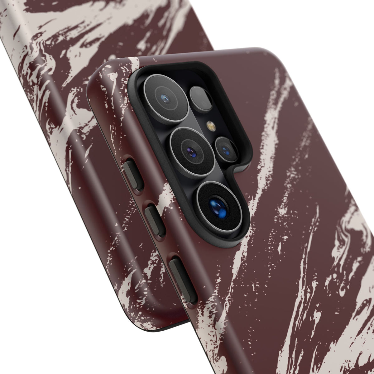 Cream Marble on Signature Velvet Noir Samsung Galaxy Phone Case