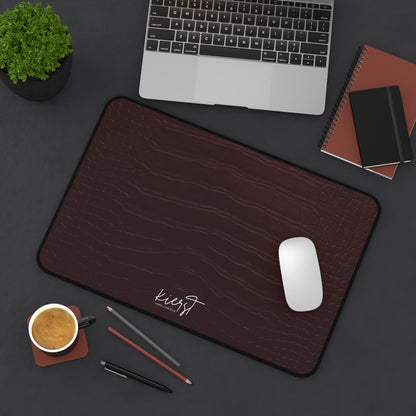 Signature Velvet Noir Crocodile Print Desk Mat