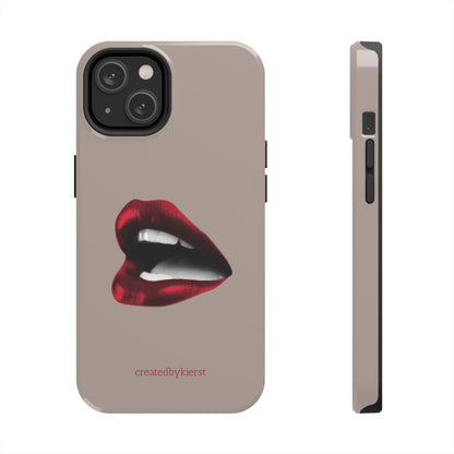 Vintage Newspaper Red Lips iPhone Case