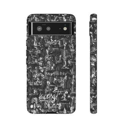 Grey Tweed Print Google Pixel Phone Case