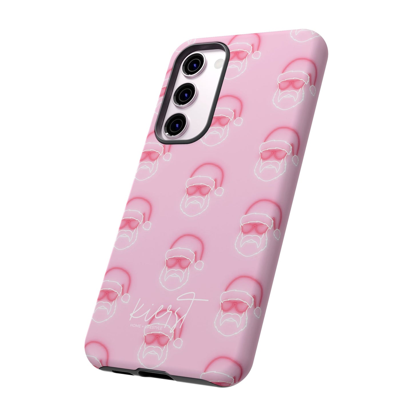 Holiday 25 Neon Sign Santa on Pink Samsung Galaxy Phone Case
