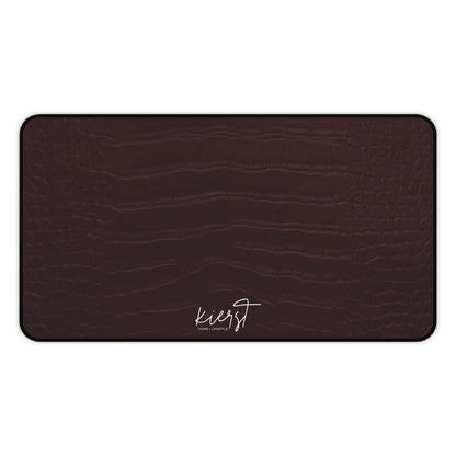 Signature Velvet Noir Crocodile Print Desk Mat