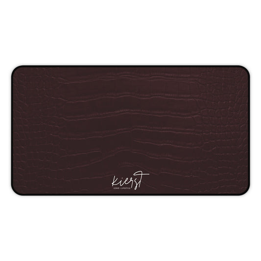 Signature Velvet Noir Crocodile Print Desk Mat
