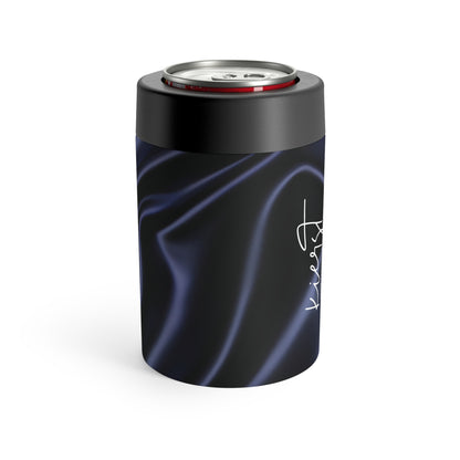 Navy Silk Can Holder