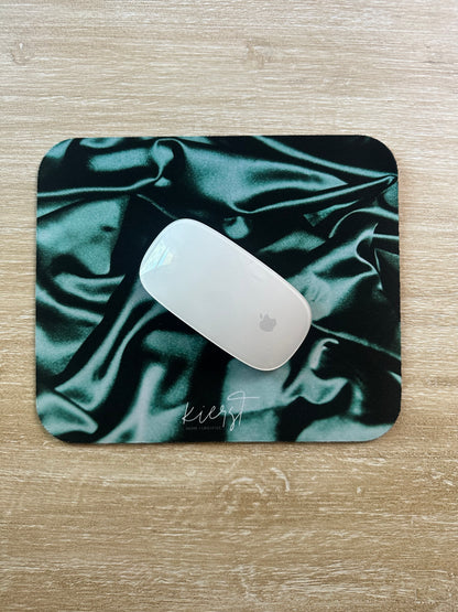 Emerald Silk Print Mouse Pad