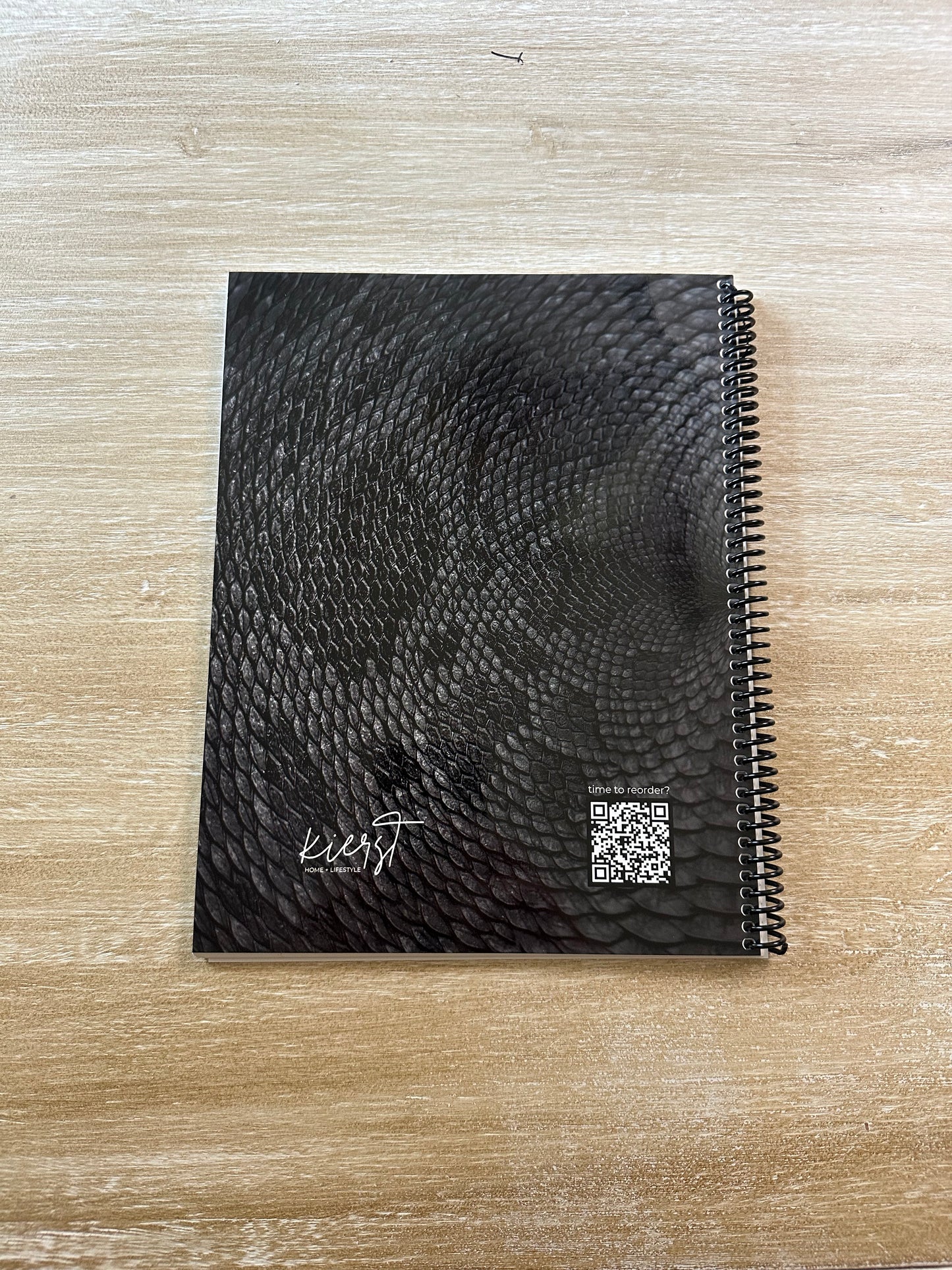 Black + Grey Snake Print Notebook