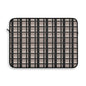 Tan, Black, Black Glitter Plaid Laptop Sleeve