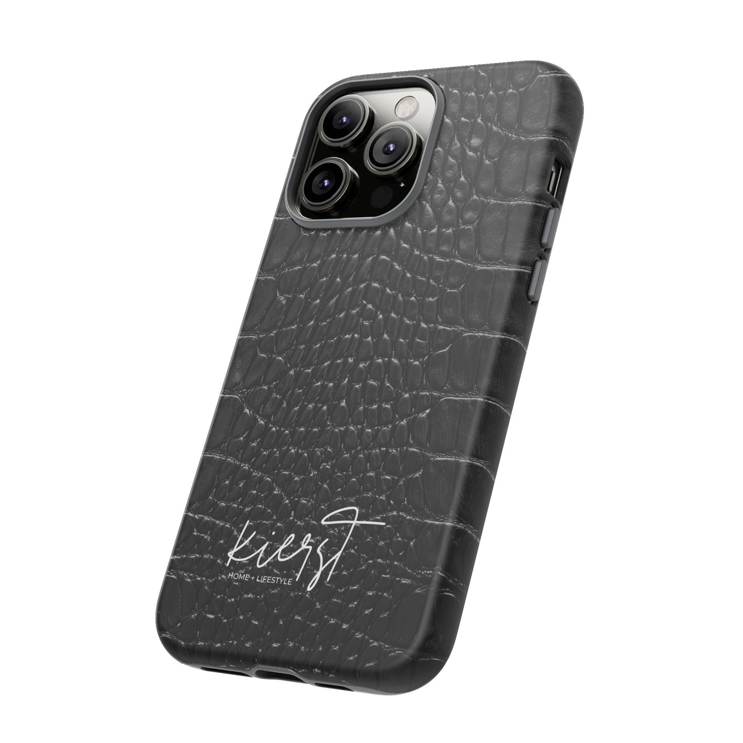Black Alligator Print iPhone Case