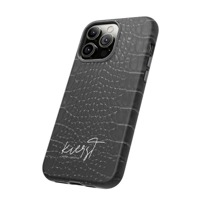 Black Alligator Print iPhone Case